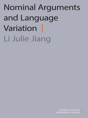cover image of Nominal Arguments and Language Variation